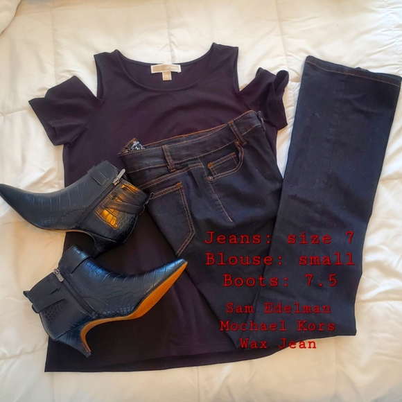 Designer Outfit - Blouse, Jeans, Heels - Picture 1 of 4